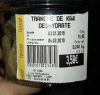 Tranche de kiwi déshydraté