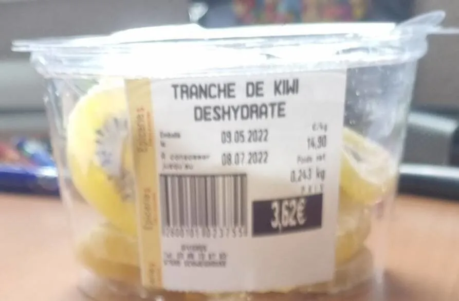 Tranche de kiwi déshydratée