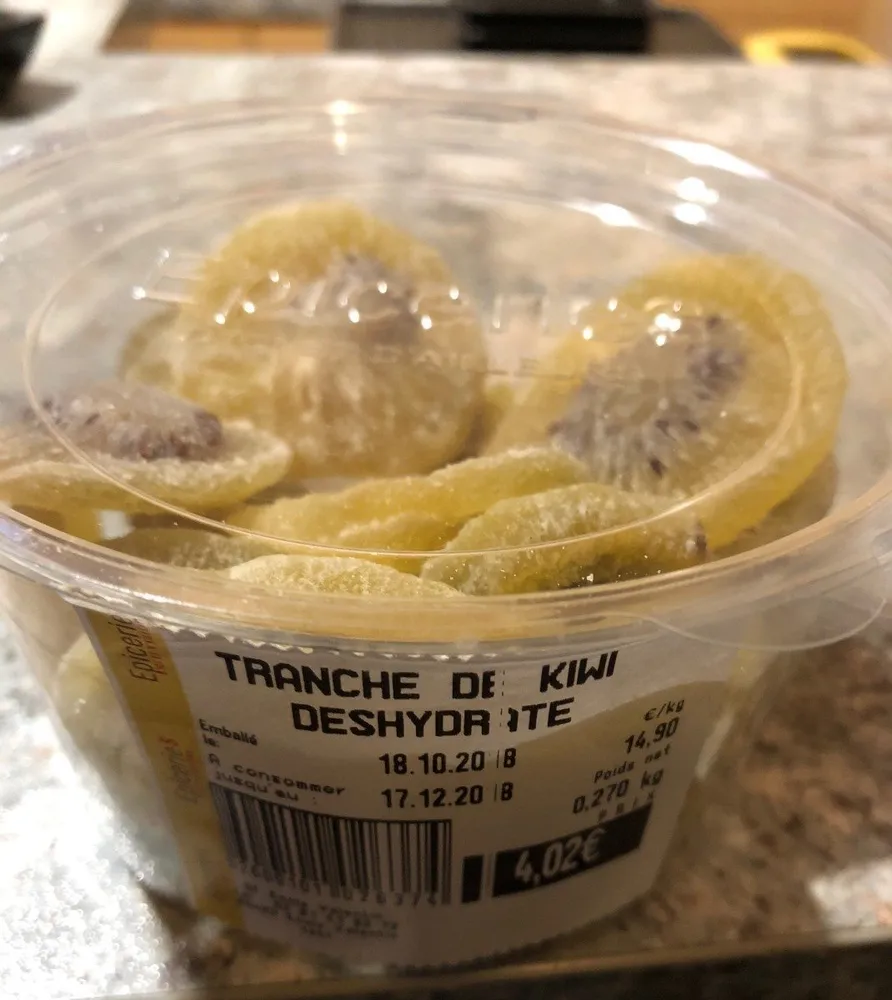 Tranche de kiwi deshydrte