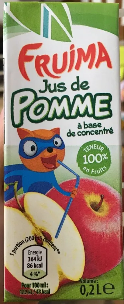 Jus de Pomme à base de concentré
