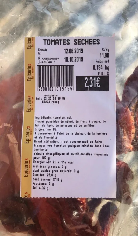 Tomates sechées