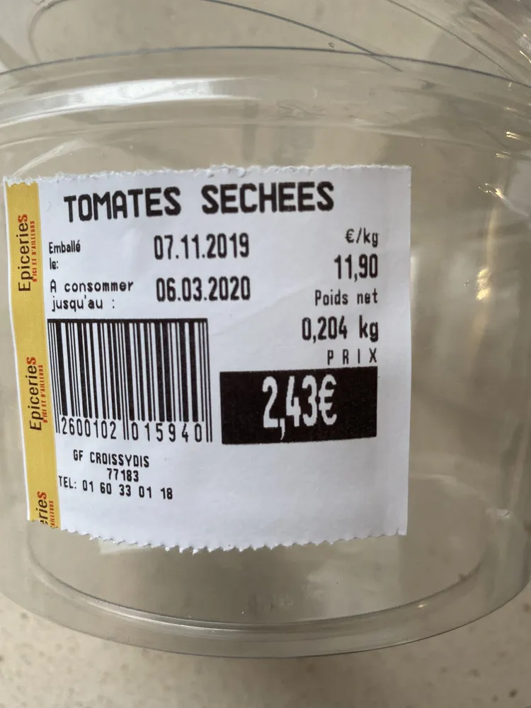 Tomates séchées