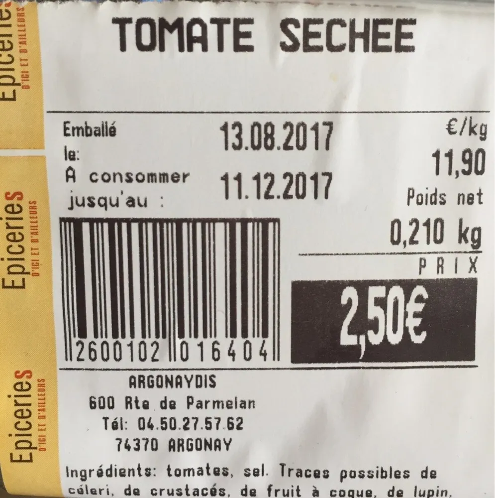 Tomate sechee