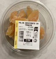 Melon déshydraté en tranches
