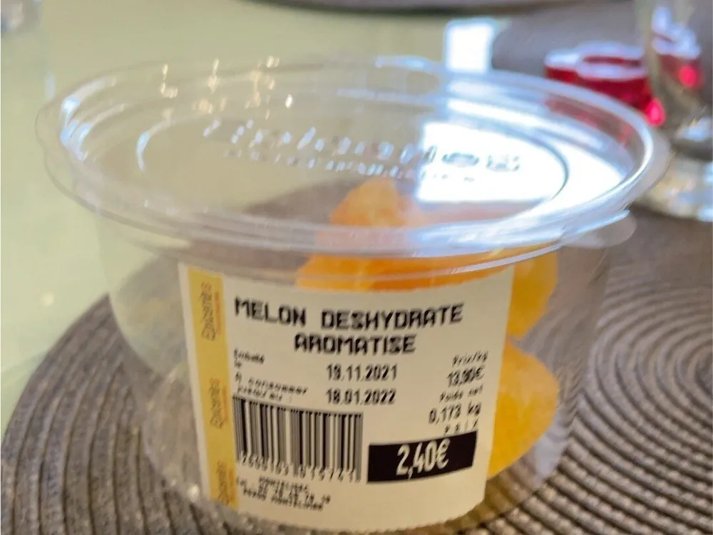Melon deshydrate aromatise