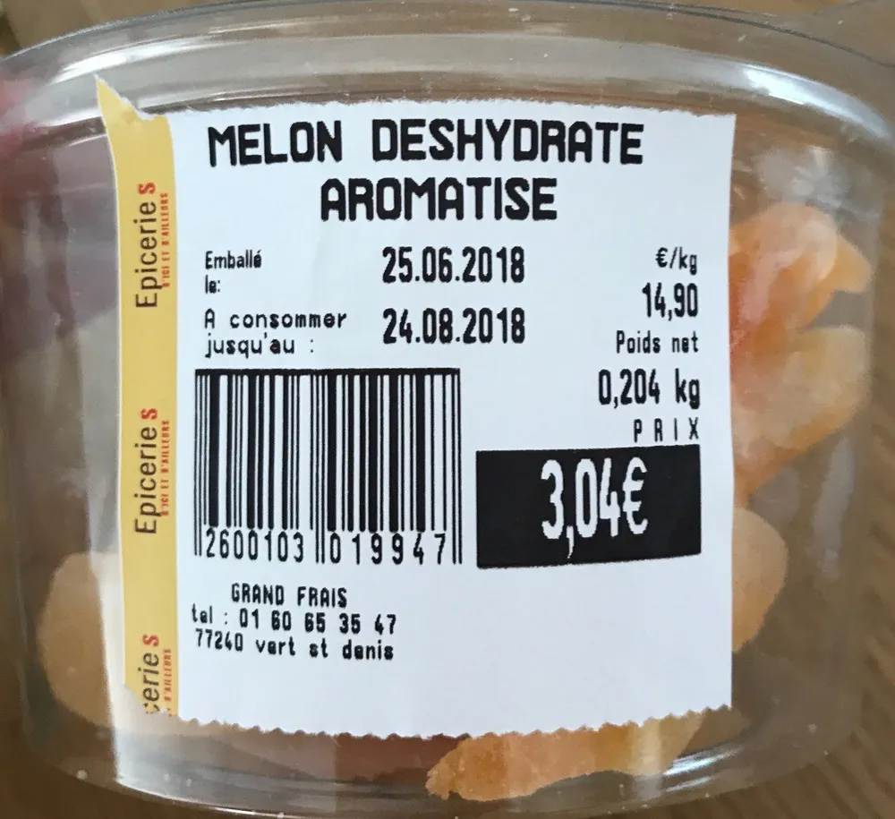 Melon deshydraté