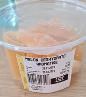 Melon déshydraté aromatisé