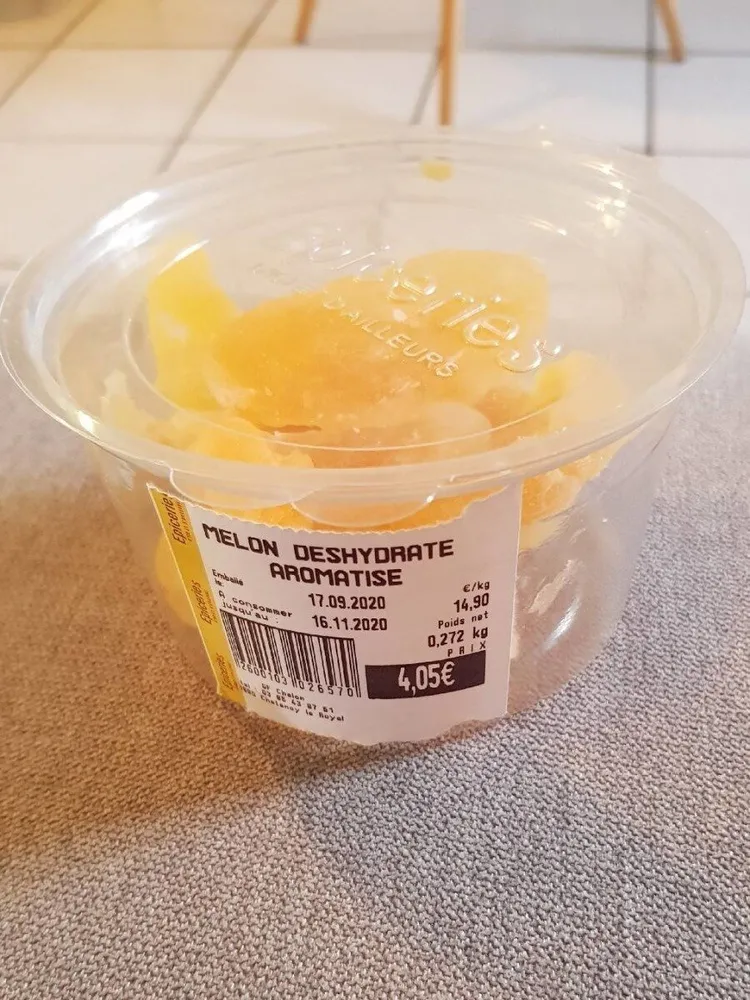 Melon déshydraté aromatise