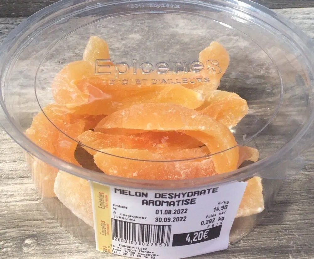 Melon deshydrate aromatise
