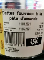 Dattes fourrées à la pâte d'amande