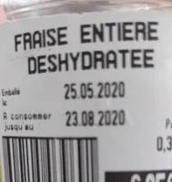 Fraises entières déshydratées