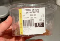 Fraises entieres déshydratée