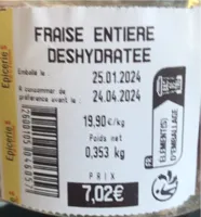 Fraise entiere deshydratee