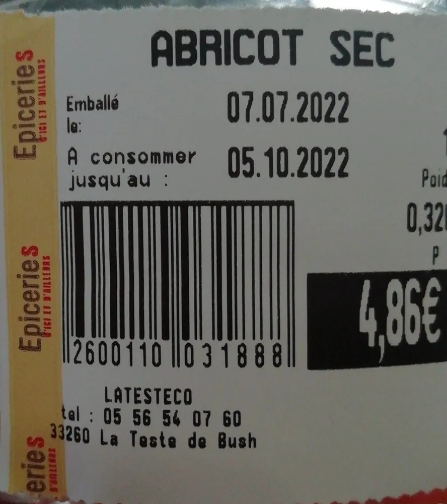 Abricot sec