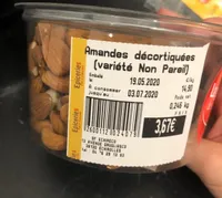 Amandes décortiquées (variété non pareil)