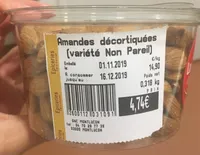 Amandes decortiquées