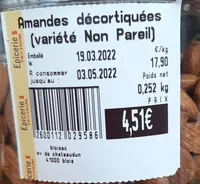 Amandes décortiquées