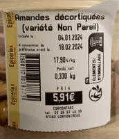 Amandes décortiquées