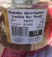 Amandes decortiquées