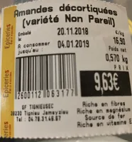 Amandes decortiquées