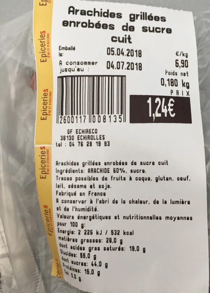 Arachides grillées
