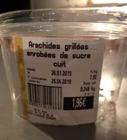 Arachides grillées enrobées de sucre cuit