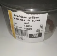 Arachides grillées enrobées de sucre cuit