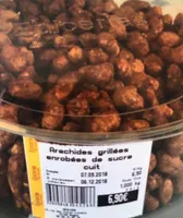 Arachides grillées enrobées de sucre cuit