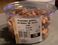 Arachides grillées enrobées de sucre cuit