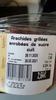 Arachides grillées enrobés de sucres cuit