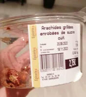 Arachides grillées enrobées de sucre cuit