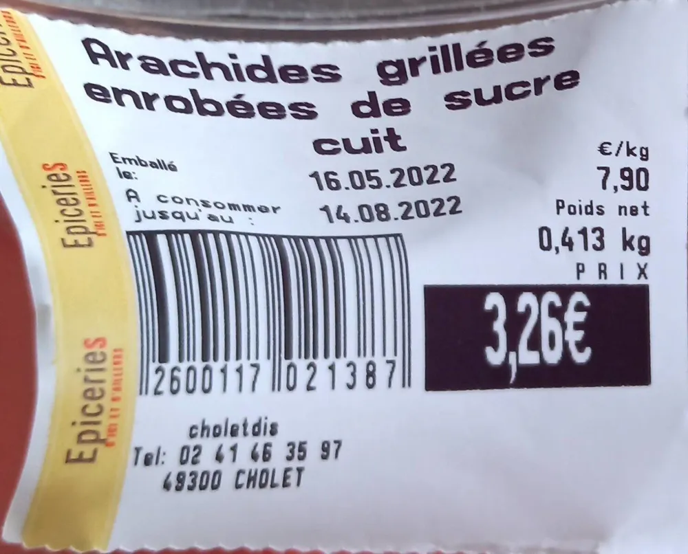Arachides grillées