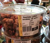 Arachides grilles enroboees de sucre cuit