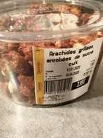 Arachides grillées enrobées de sucre cuit