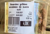Amandes grillees enrobees de sucre ciit