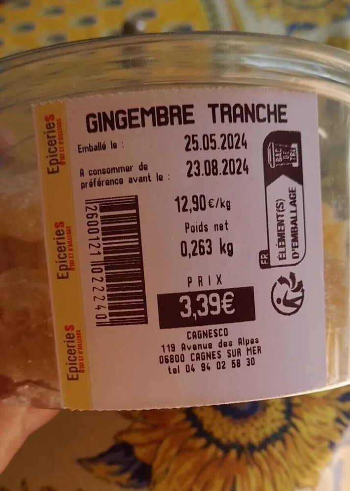 Gingembre confit