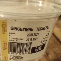 Gingembre tranché sucré
