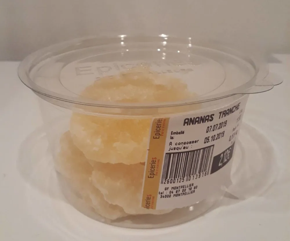 Ananas tranche déshydratés