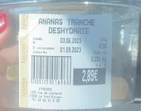 Ananas tranché desydraté