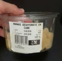 Ananas déshydraté en cube