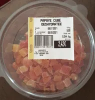 Papaye cube déshydratée