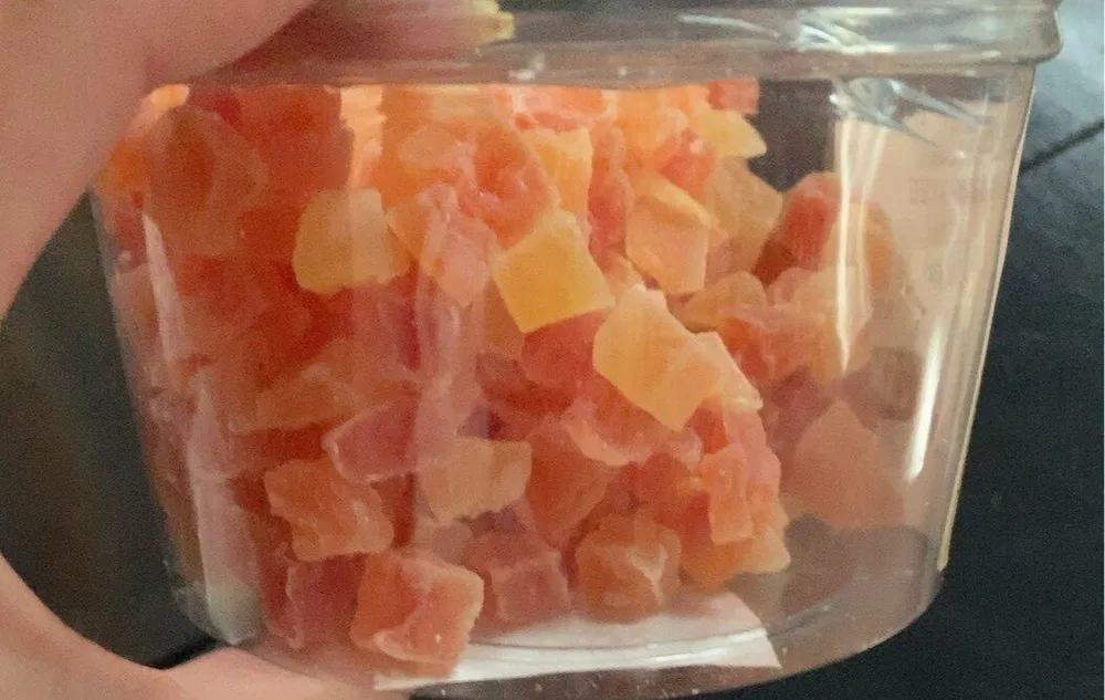 Papye cube deshydratee
