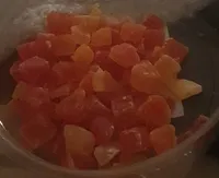 Papaye cube déshydratée