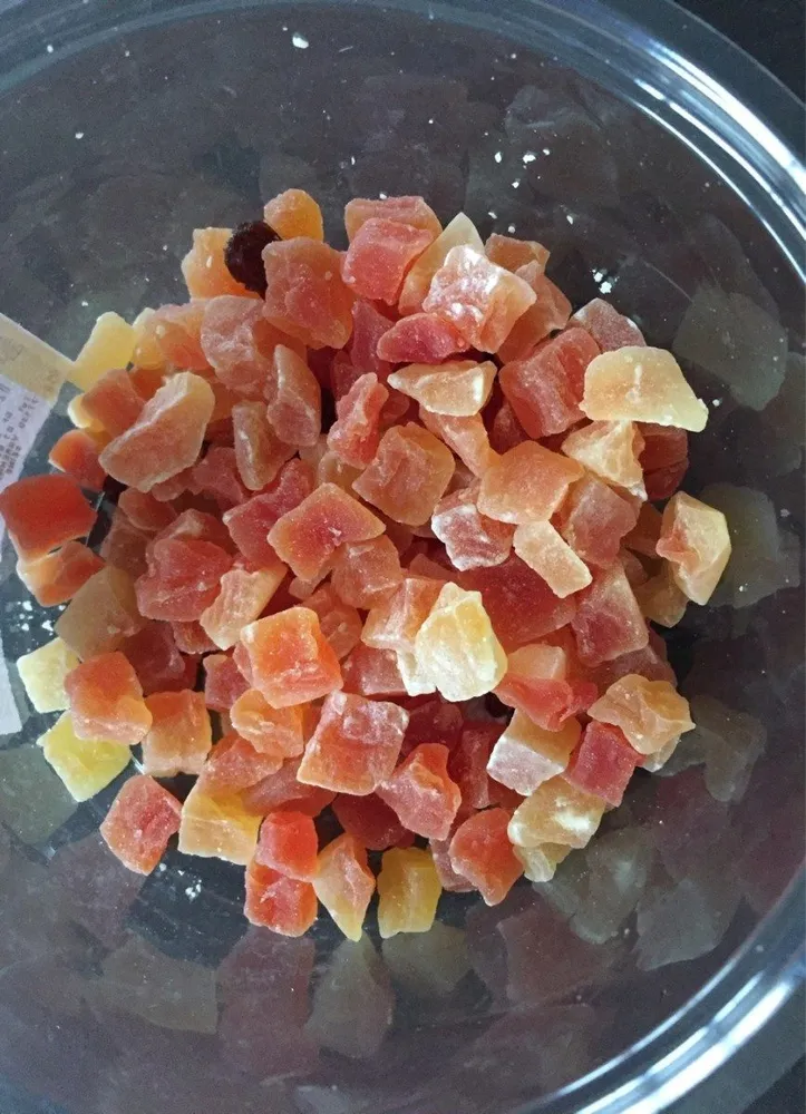 Papaye cube déshydratée