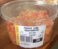 Papaye cube deshydratee