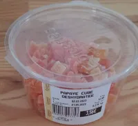 Papaye cube déshydratée