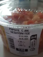 Papaye cube déshydratée