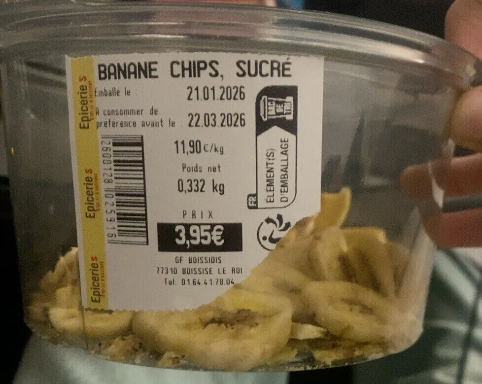 Banane Chips Sucré