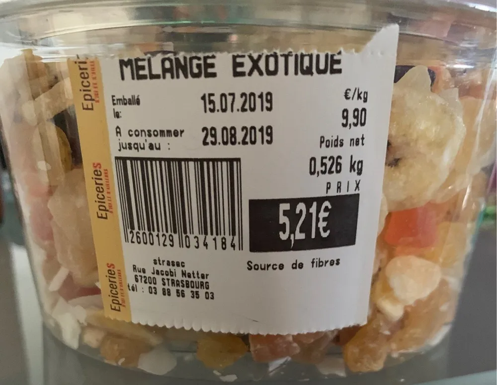 Melange fruits exotique