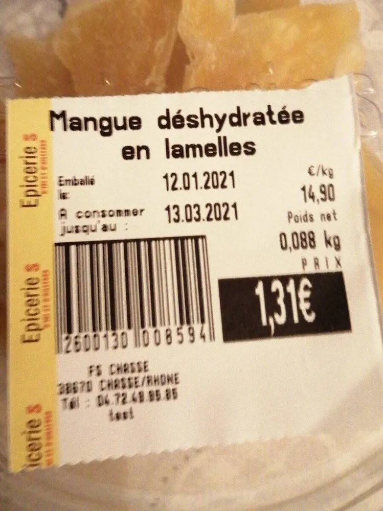 Mangue déshydratée